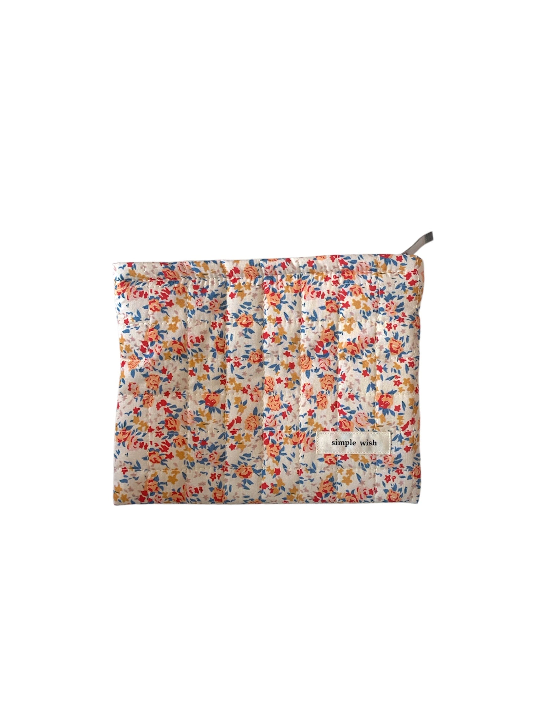 Floral Cosmetic Pouch - Small Red Floral