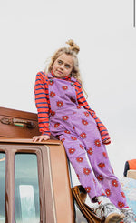 Dahlia Dungaree Velvet Pink - 8-10 Years