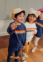 Rainbow Star Sweatpants - Navy - 6 Months