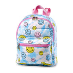 Blue Tie Dye Smile Puffer Mini Backpack