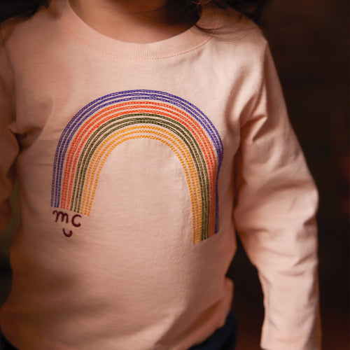 Rainbow Baby Sweatshirt - Soft Pink - 3-6 Months