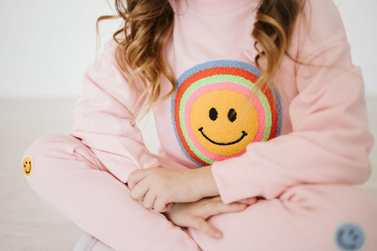 Multi Smile Sweatshirt - Pink - 12 Months
