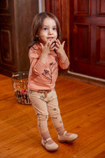 Doodles Print Baby Legging Beige-Black - 3-6 Months