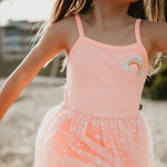 Emily Patch Tutu - Orange - 12 Months