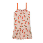 Watermelon Linen Tank Dress - 6-12 Months