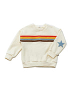 Rainbow Star Sweatshirt - Ivory - 6 Months