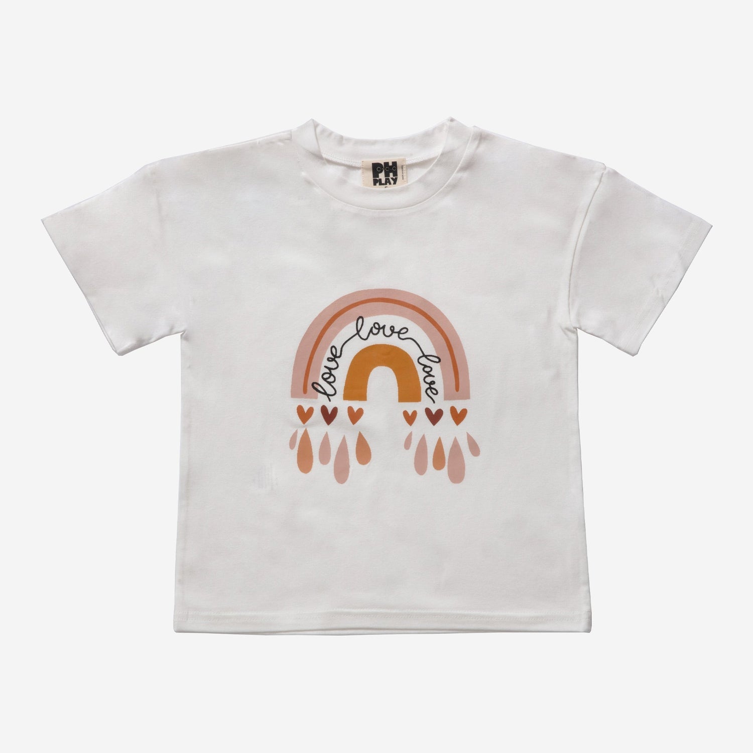 PH T-Shirts - White Rainbow - 12 Months