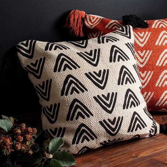Triangles Block Print Cushion