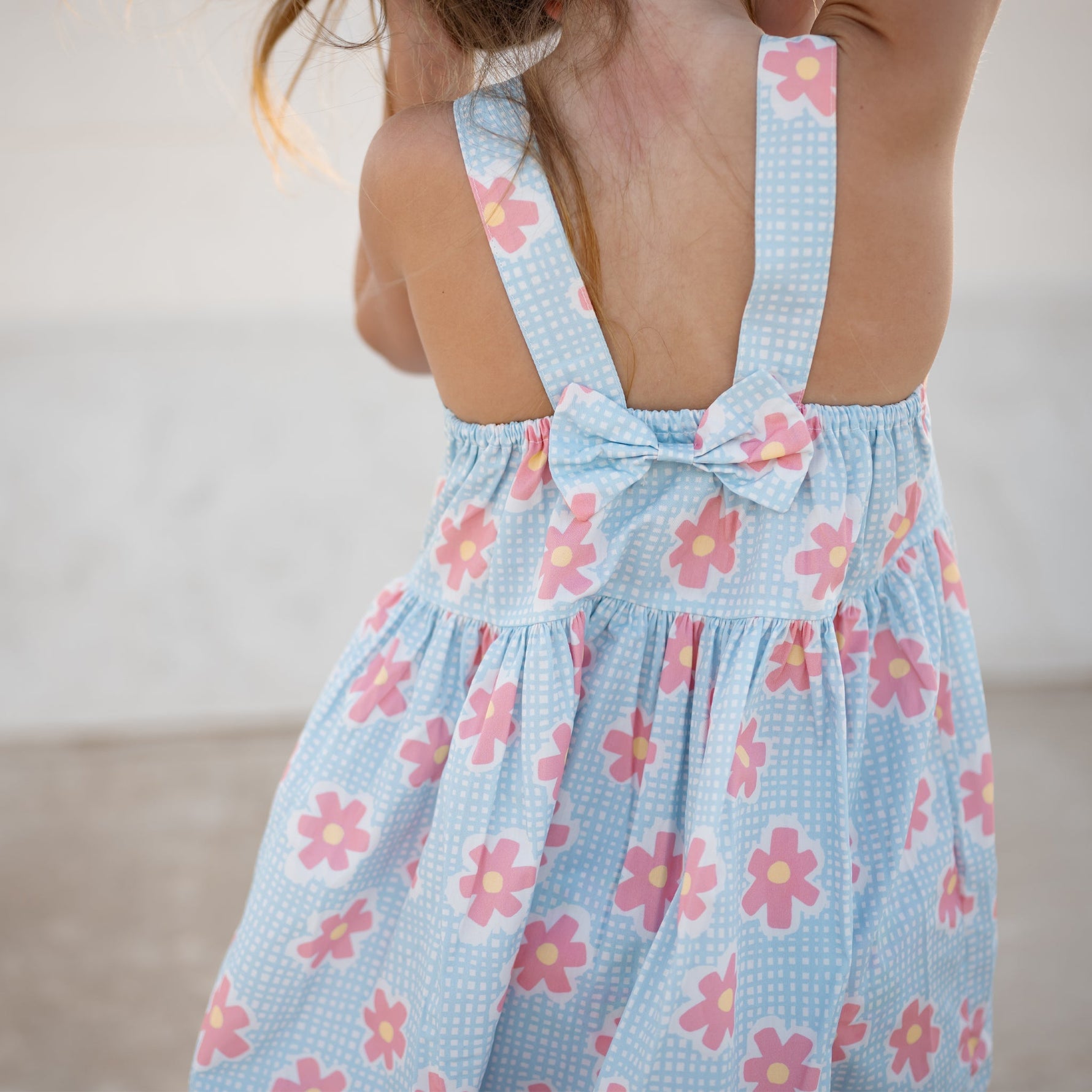 Karina Ribbon Dress - Blue - 12 Months