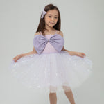 Big Bow Tutu Dress - Purple - 12 Months