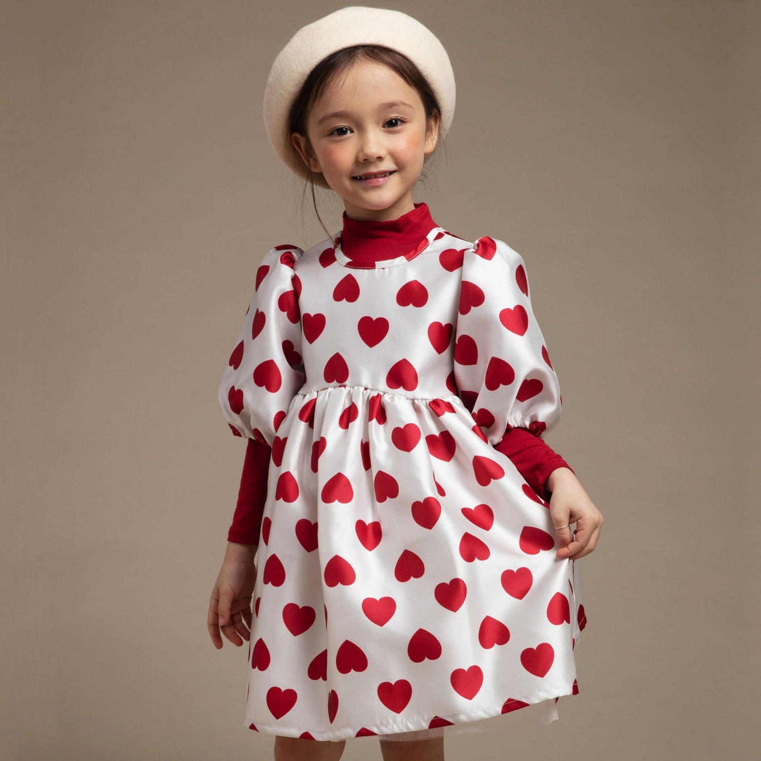 Heart Balloon Dress - White - 12 Months