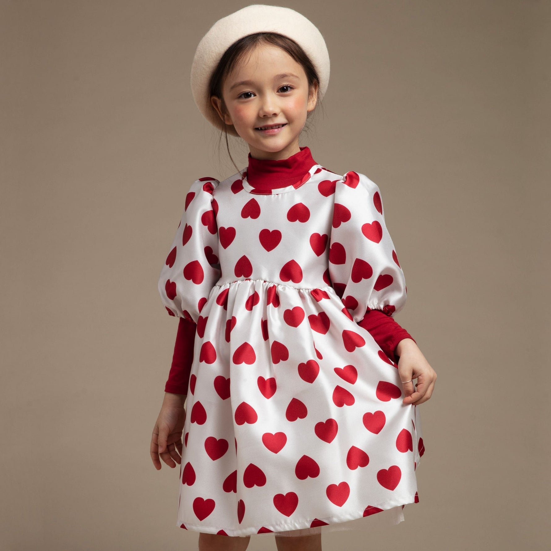 Heart Balloon Dress - White - 12 Months