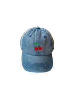 Cherry Medium Blue Denim Cap