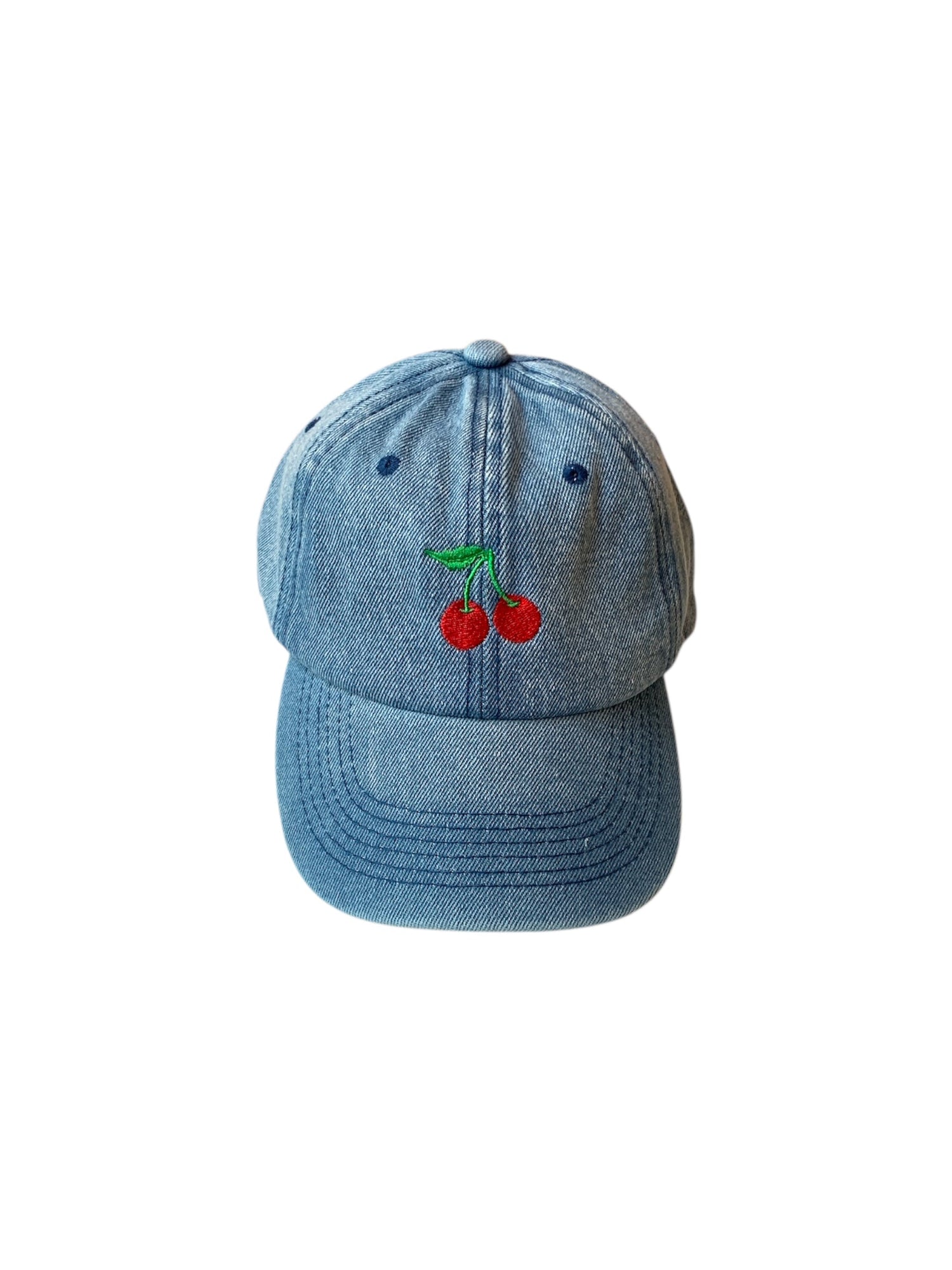 Cherry Medium Blue Denim Cap