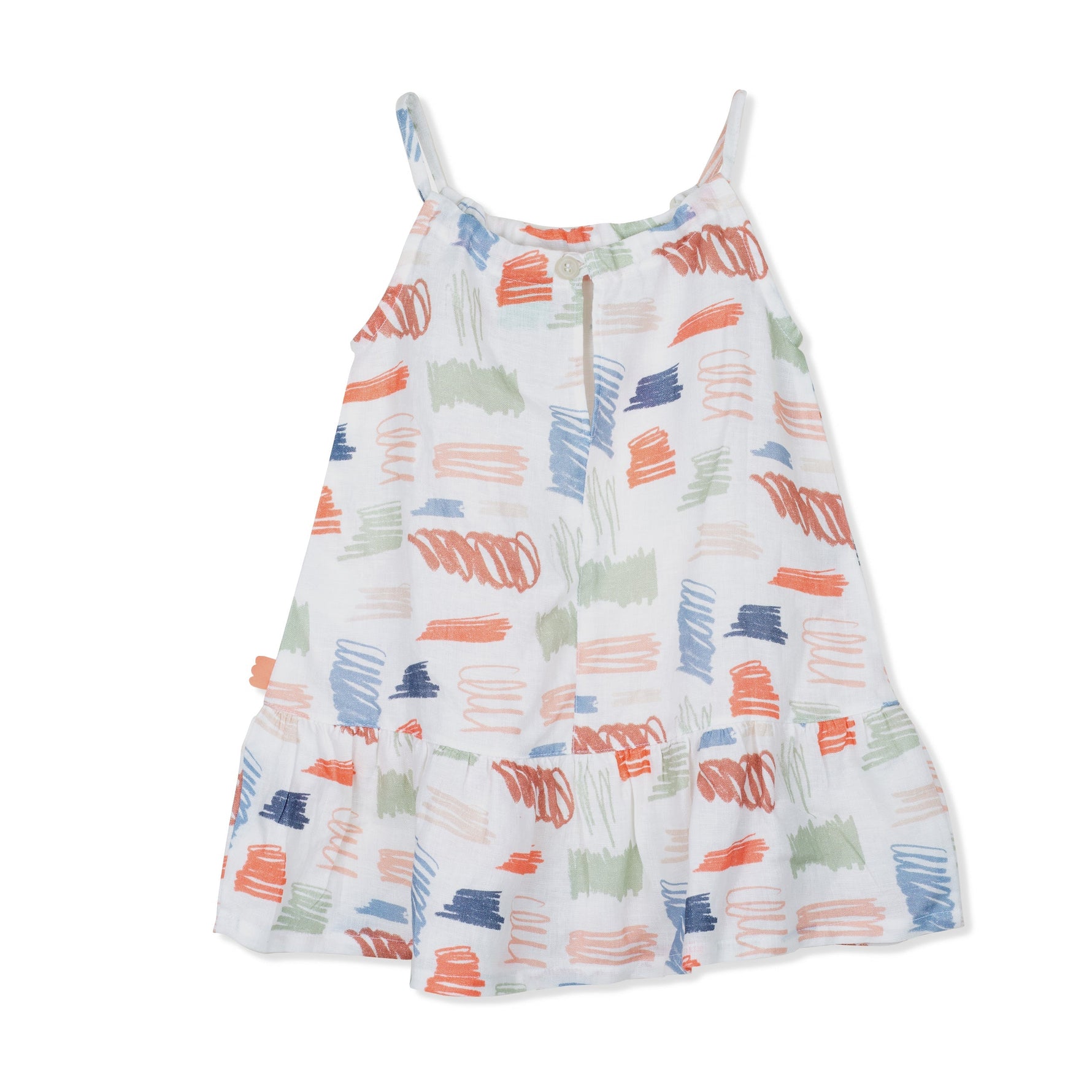 Scribble Kid Linen Dress - 2 Years