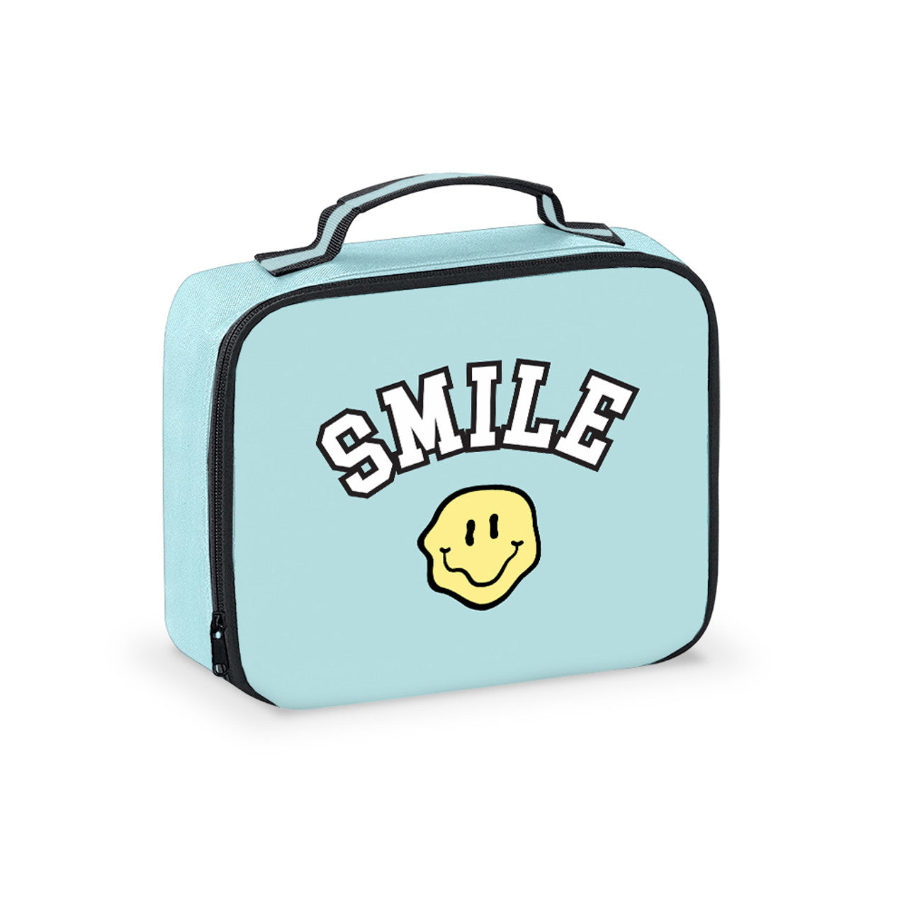 Smile Canvas Lunch Bag With Smile - Aqua