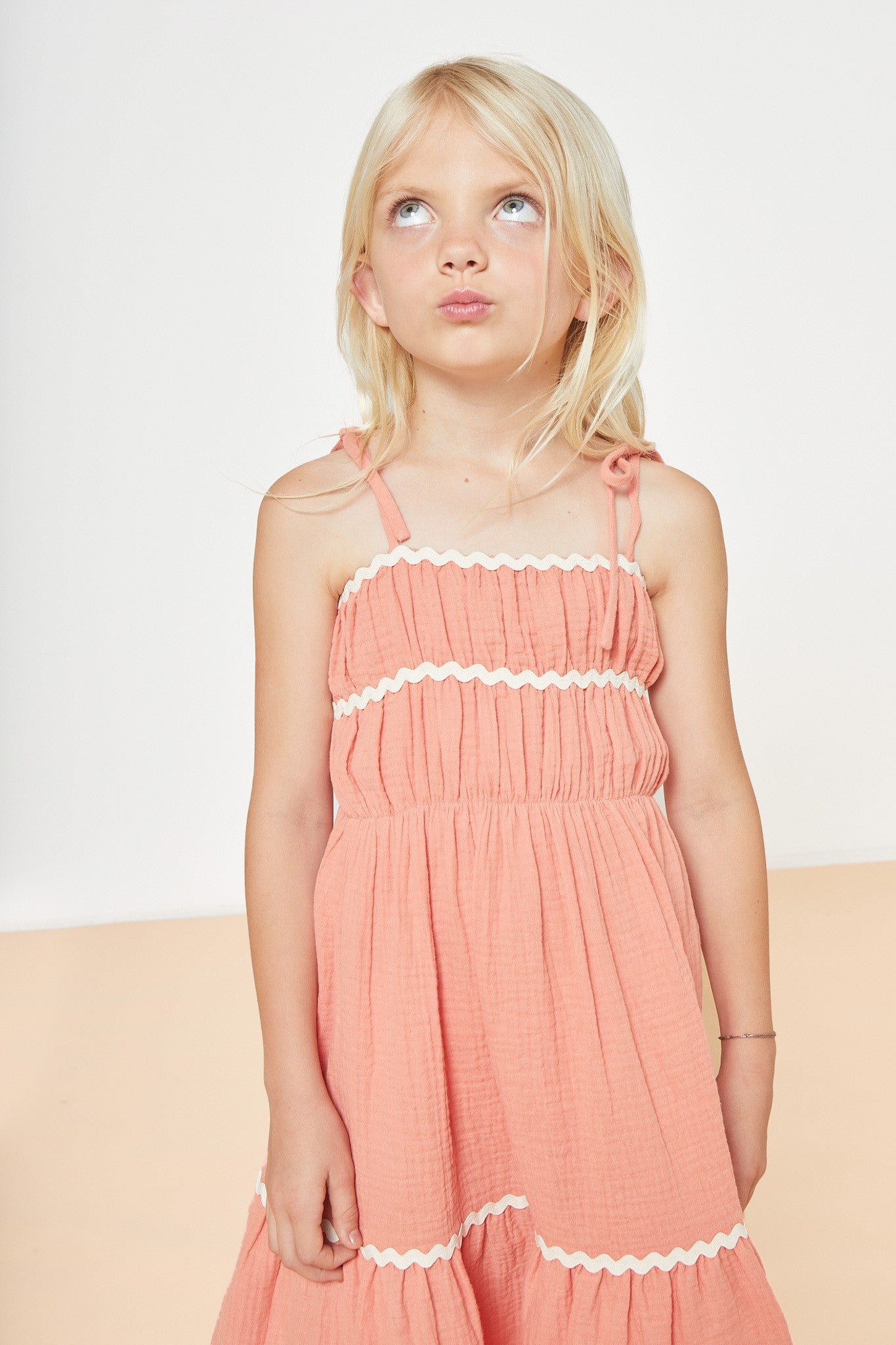 Anette muslin dress - coral