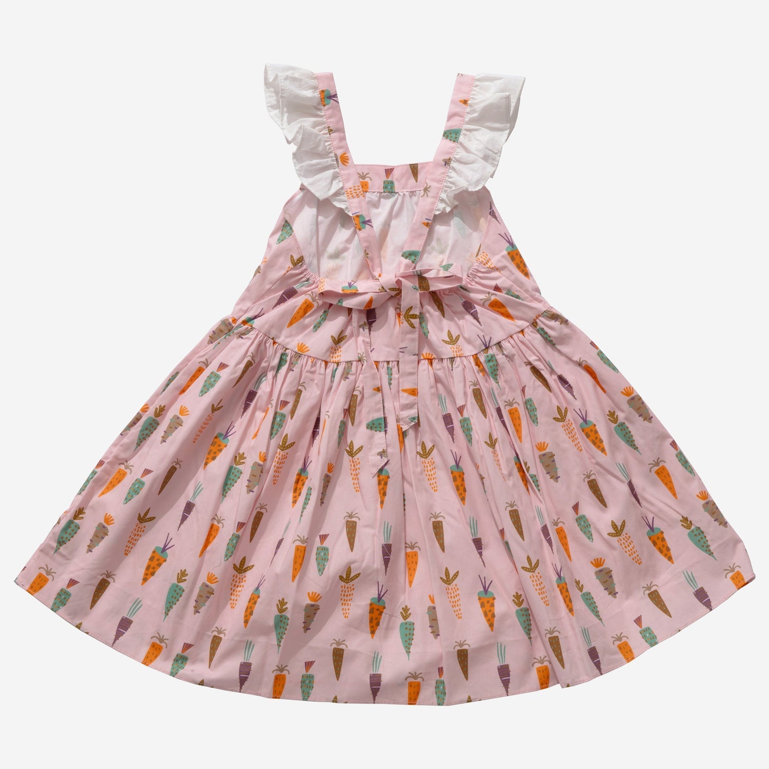 Print Frill Dress - Pink Carrot - 12 Months