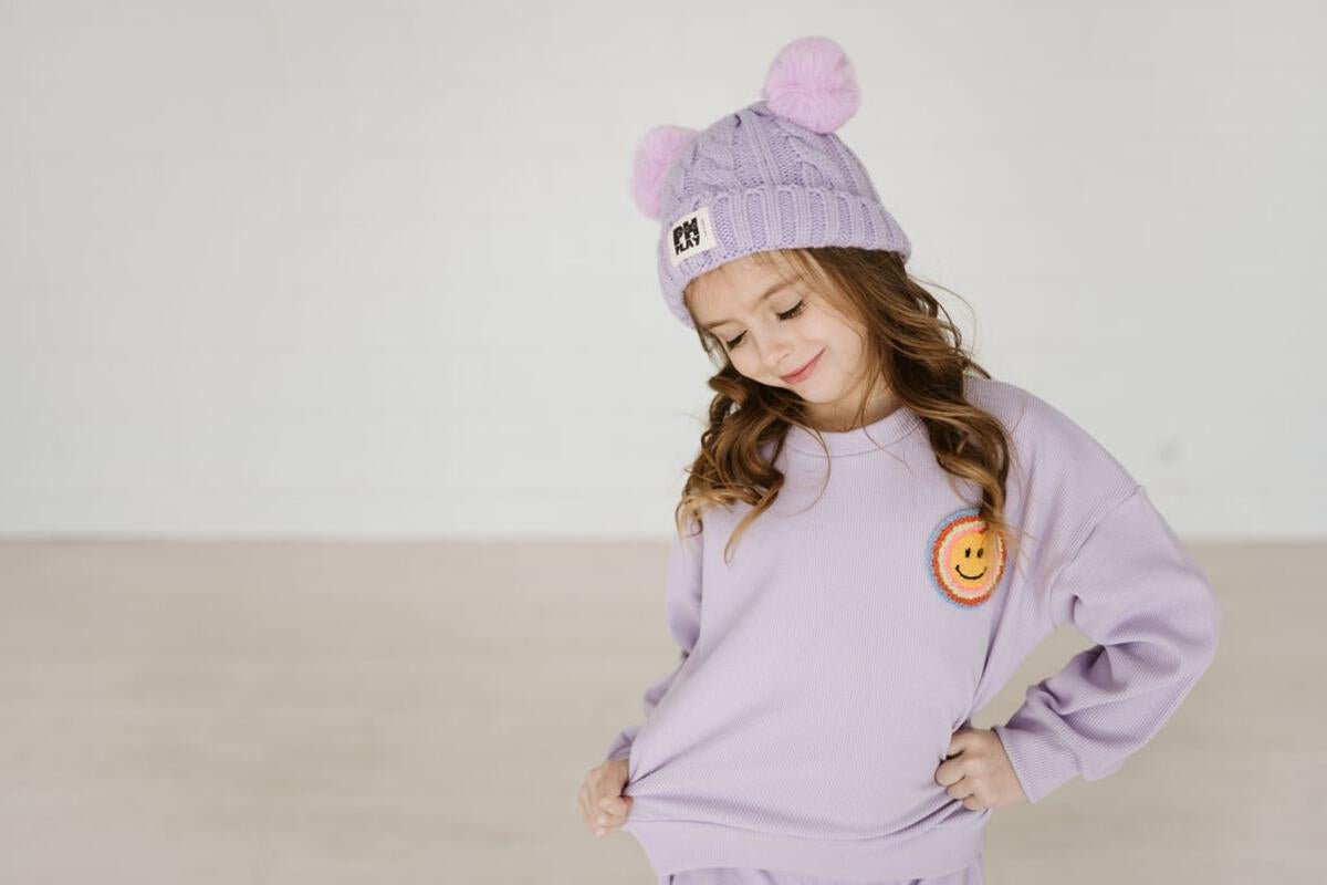 Waffle Multi Smile Set - Purple - 18 Months