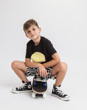 Arlequin Chess Circle Tshirt - Yellow - 2 Years