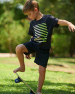 Waves Stripe Tshirt - Navy - 2 Years