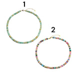 Gemstone Beaded Necklace With Golden Spacer Beads