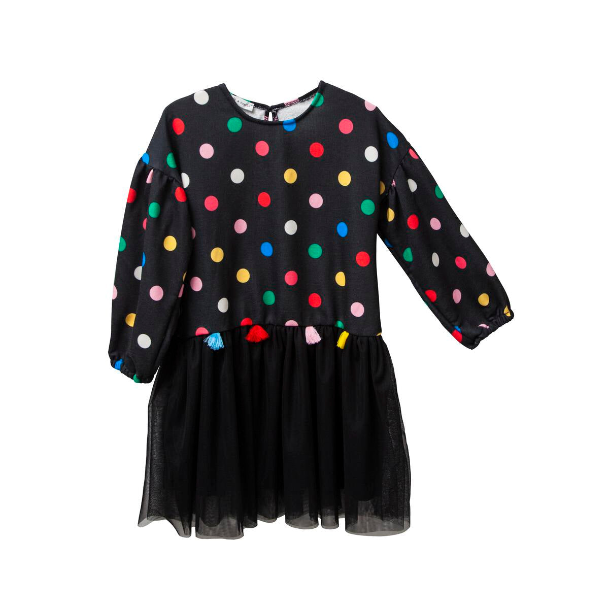 Whimsical Polka Dots Tulle Dress - 1 Year