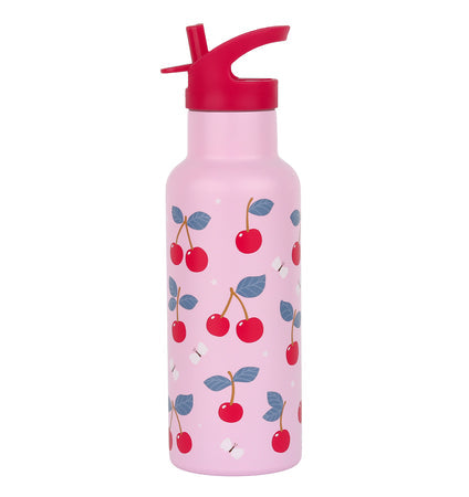 XL Stainless Steel Drink Bottle : Cherries
