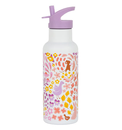 XL Stainless Steel Drink Bottle : Flowers Garden
