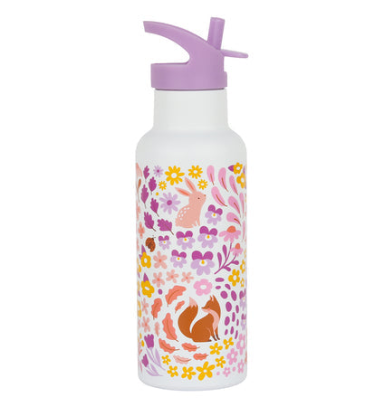 XL Stainless Steel Drink Bottle : Flowers Garden