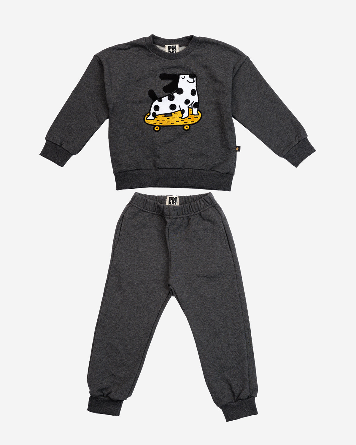 Winston Dog Sweatshirt Set - Charcoal