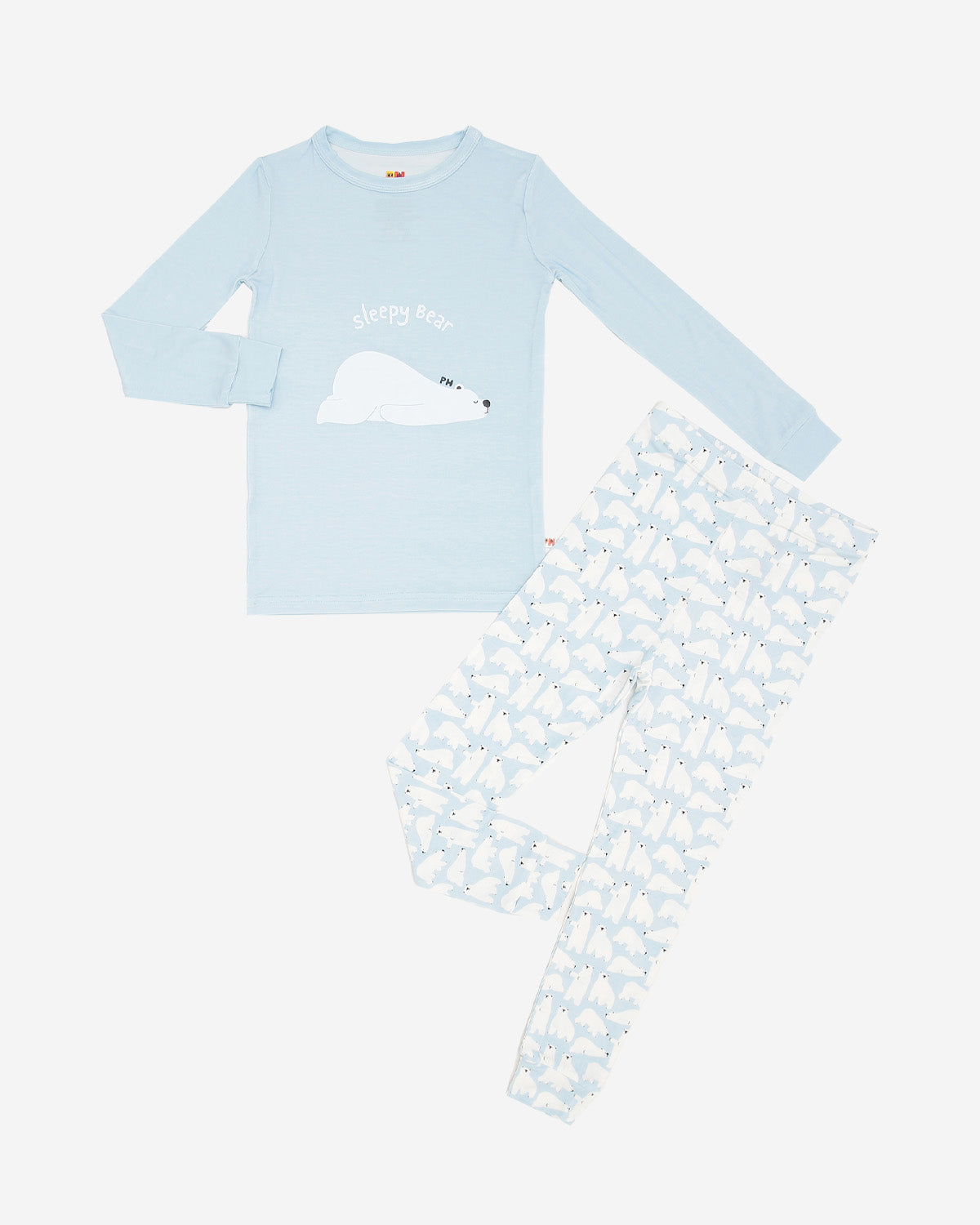 Bamboo Printed PJ Set - Blue Bear