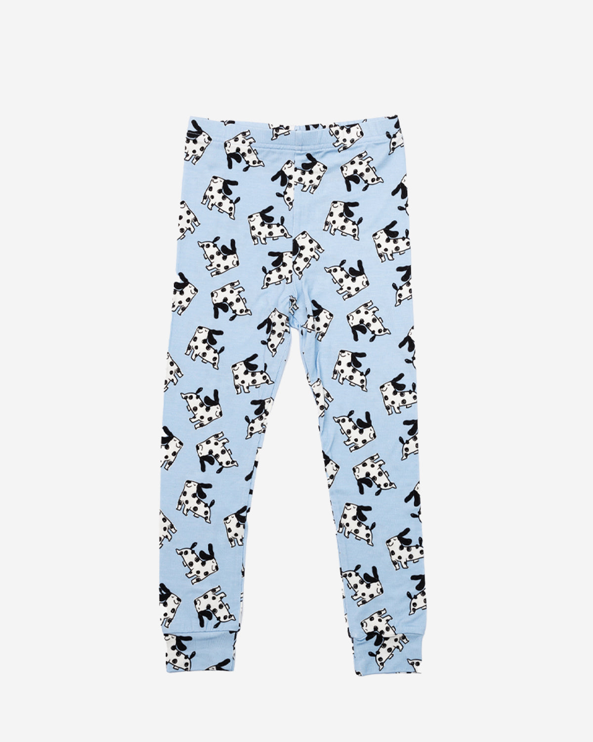 Bamboo Ls Printed PJ Set - Blue Cow