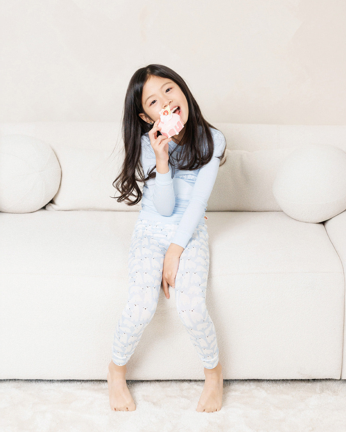 Bamboo Printed PJ Set - Blue Bear