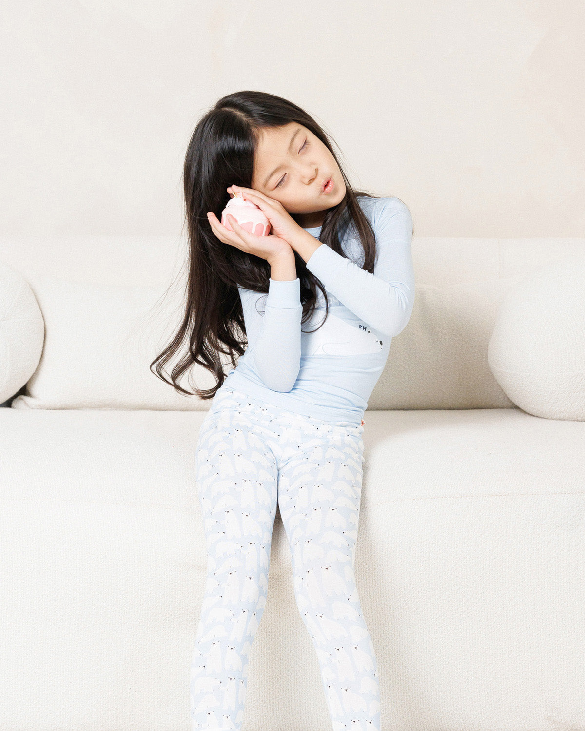 Bamboo Printed PJ Set - Blue Bear