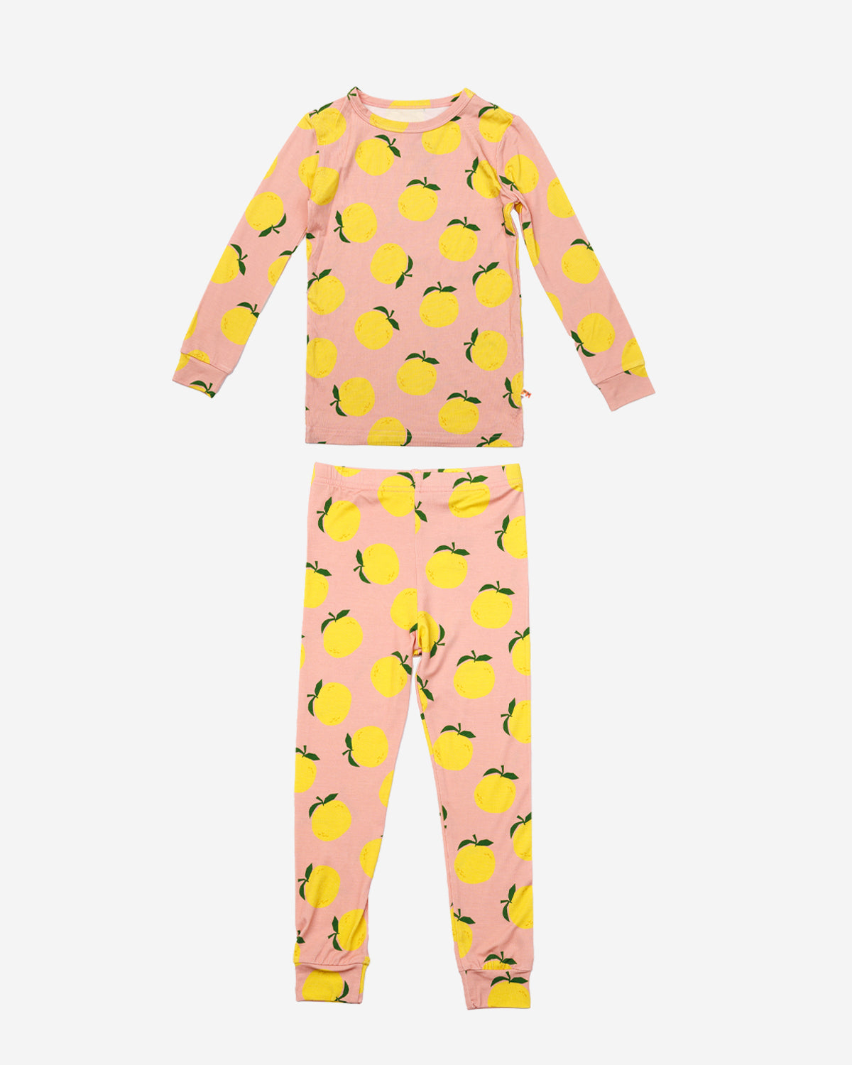 Bamboo Printed PJ Set - Pink Yuzu