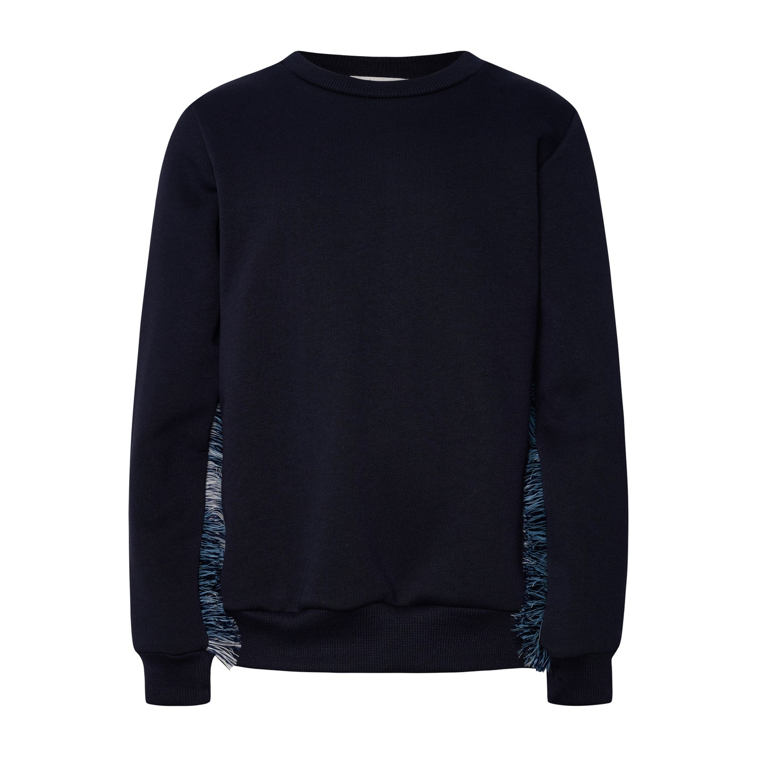 ALL THE BLUES FRINGES SWEATER