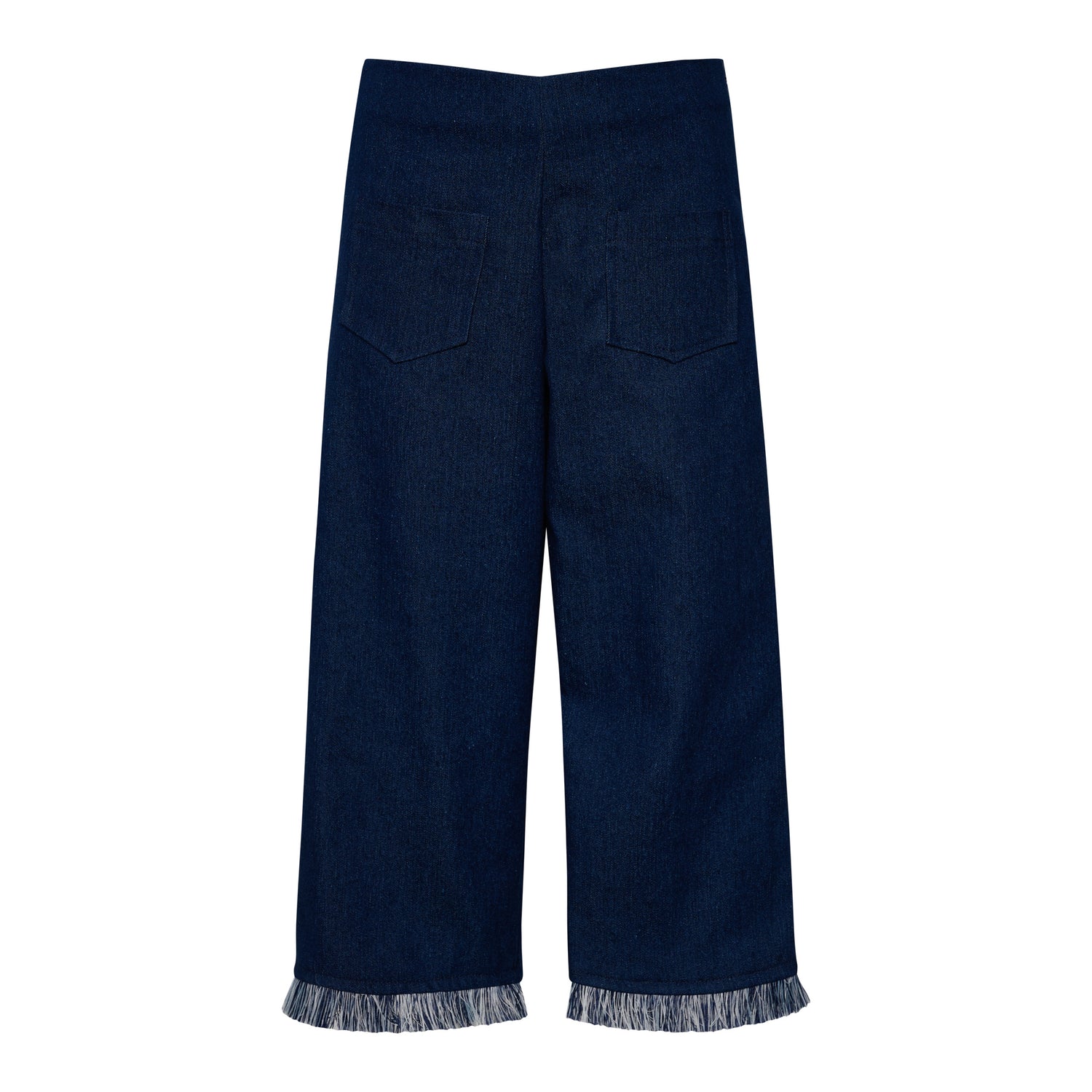All The Blues Flared Fringes Denim Pants