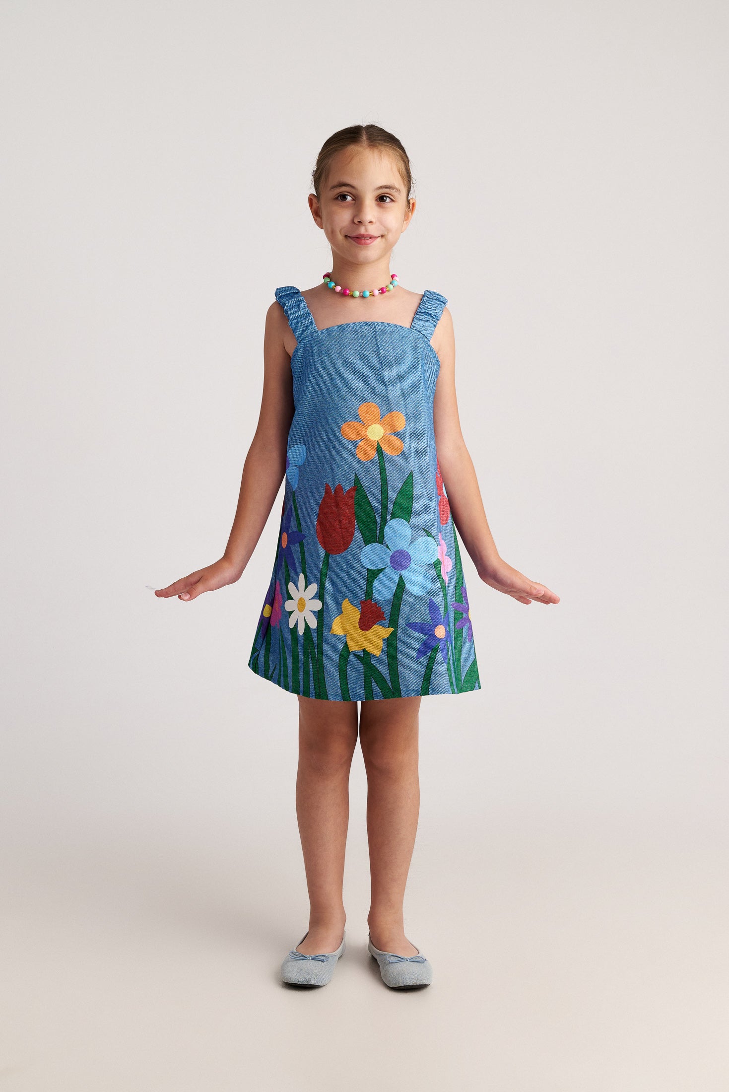 Botanical A Line Flower Dress