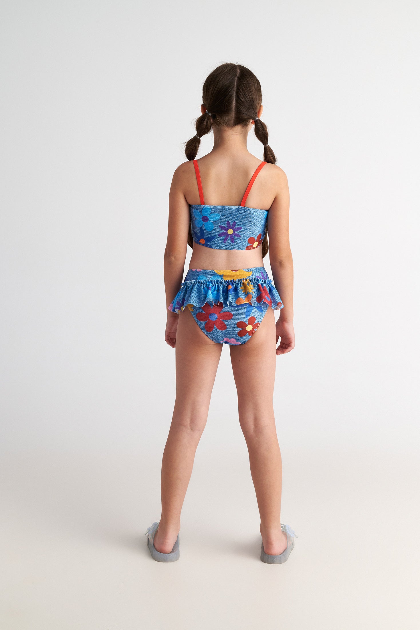 Botanical Floral Ruffle Bikini