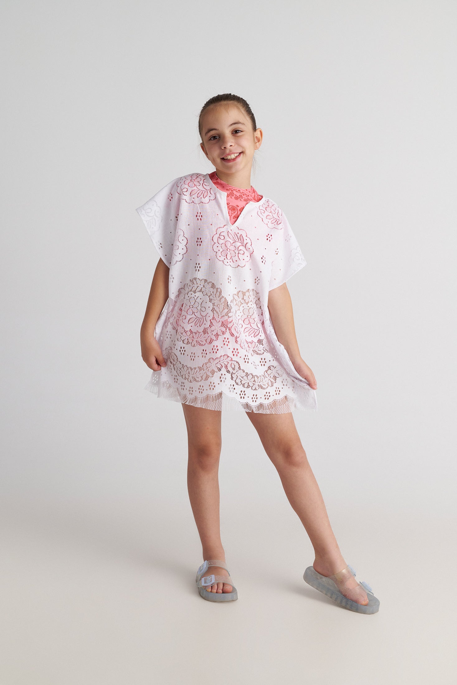 Summer Gems Broderie Kaftan