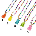 Jelly Bear Colorful Beads Necklace