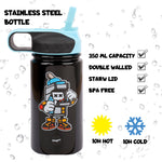 Stainless Steel Bottle With straw 350ML - Little Gamers