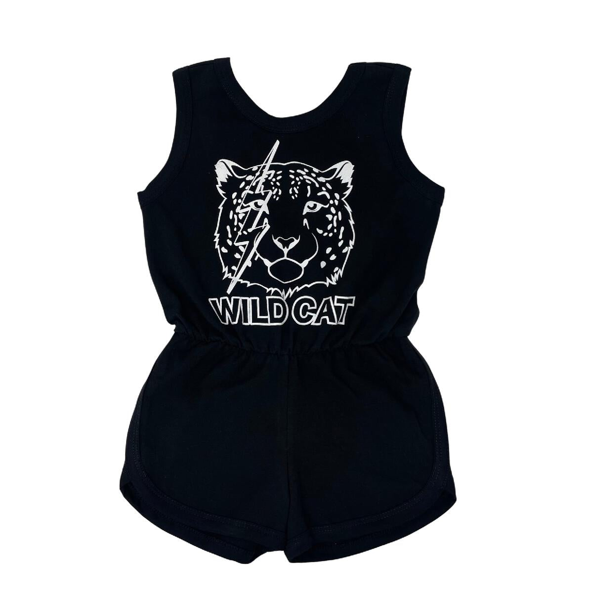 Wild Cat Romper - Black - 2 Years