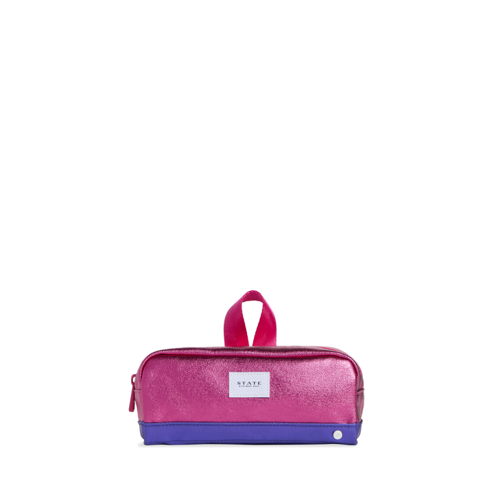 Clinton Pencil Case - Hot pink & Purple