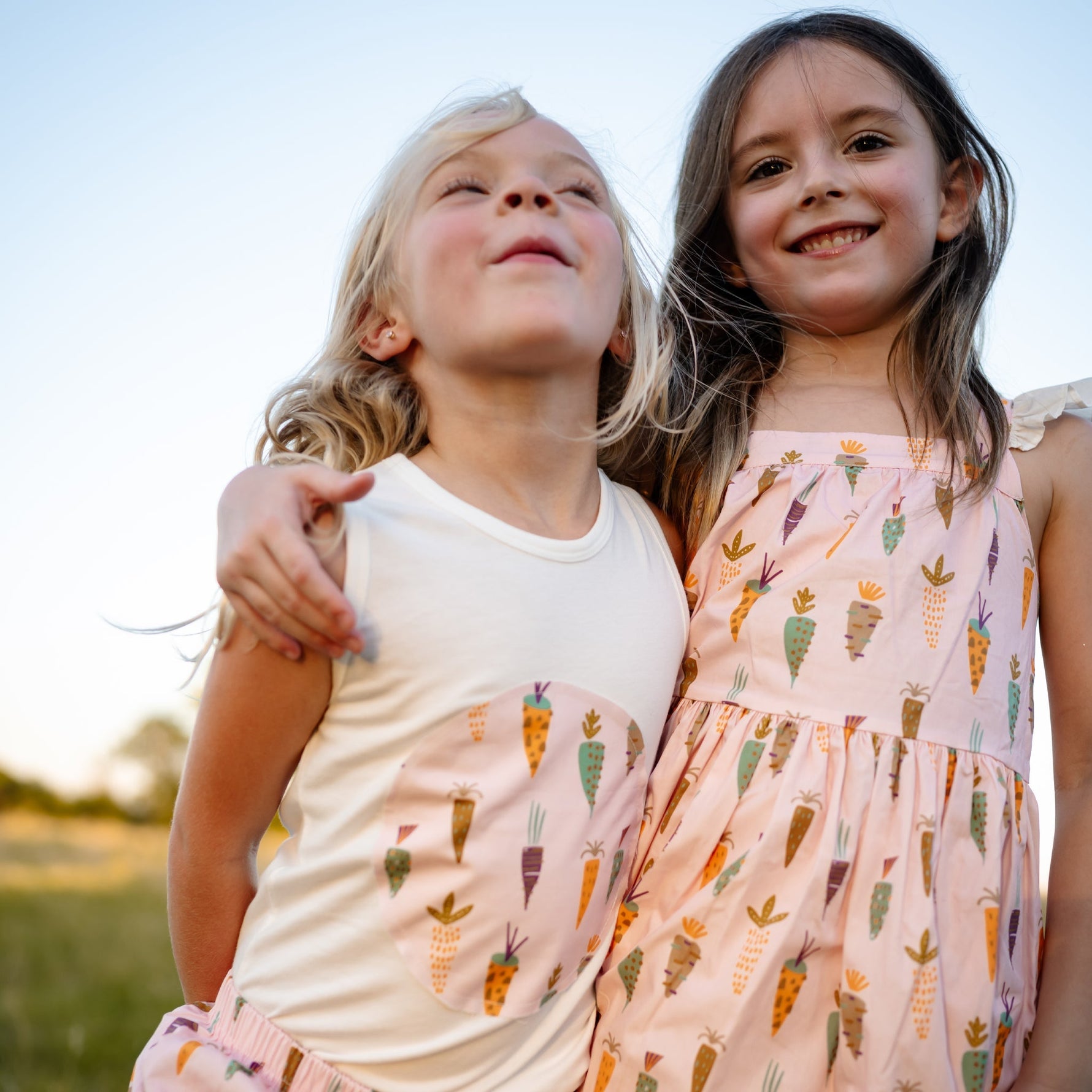 Print Frill Dress - Pink Carrot - 12 Months