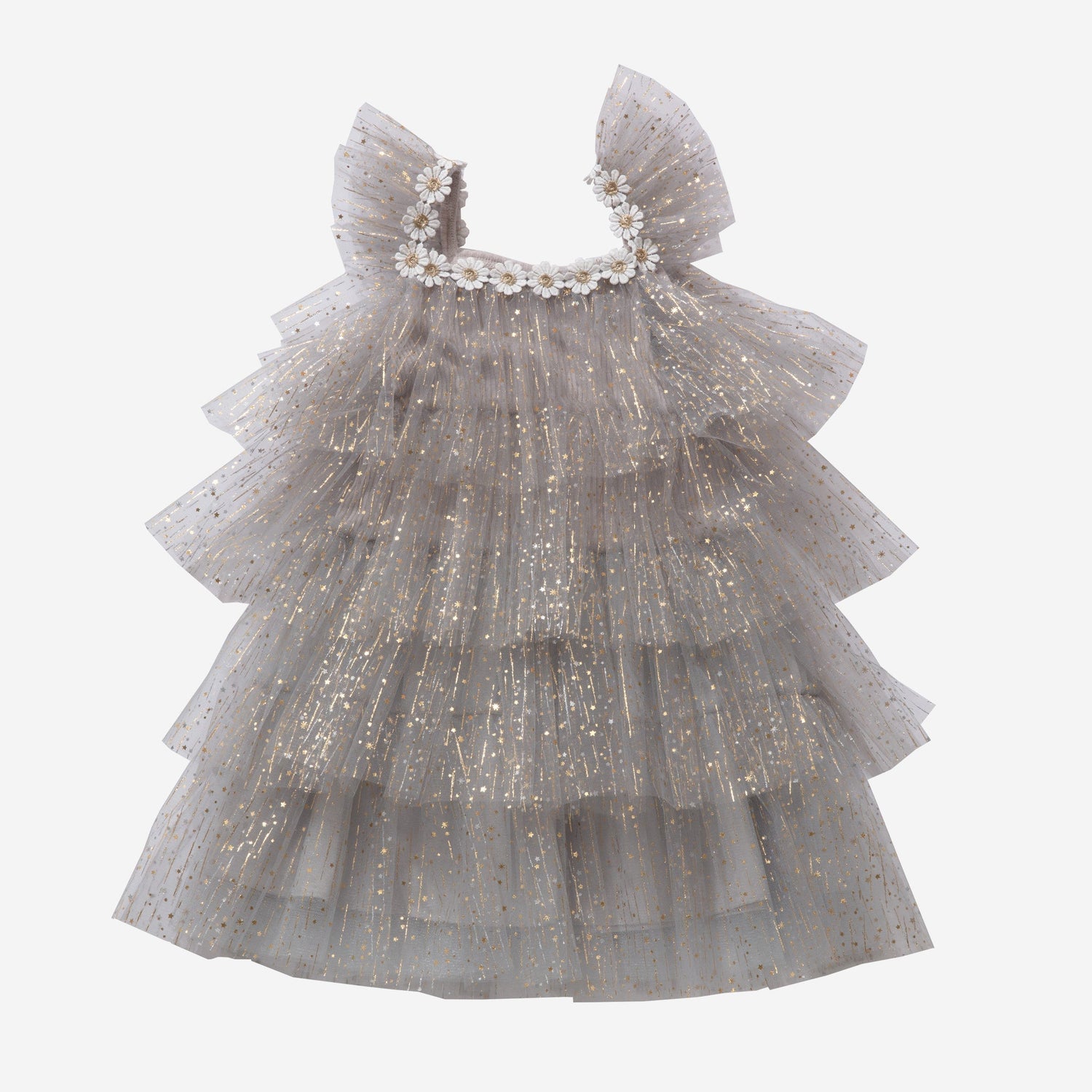 Harper Layered Dress - Gray - 6 Months