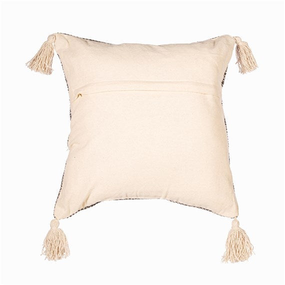 Crescent Moon Tufted Cushion - Black