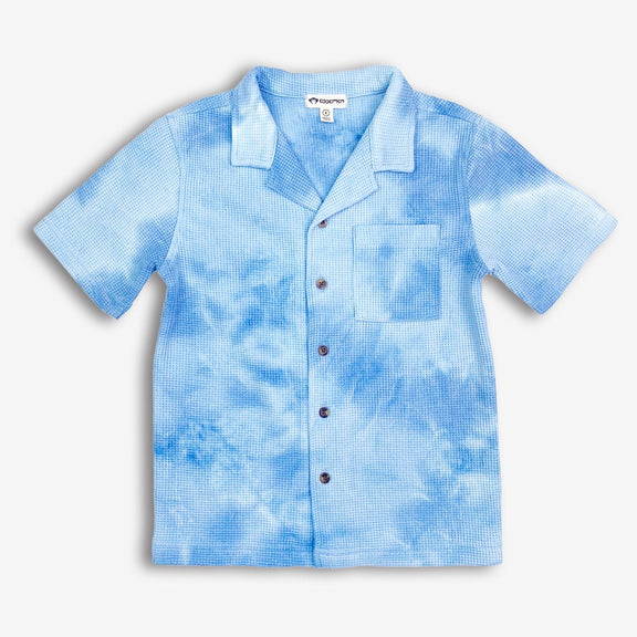 Resort Shirt - Blue Tie Dye - 8 Years