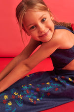 Aegean Flower 2 Piece Denim Jumpsuit - 3 Years